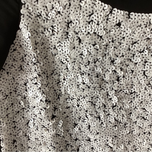 Ann Taylor Sequin Chiffon Cocktail Blouse Medium - Picture 5 of 8